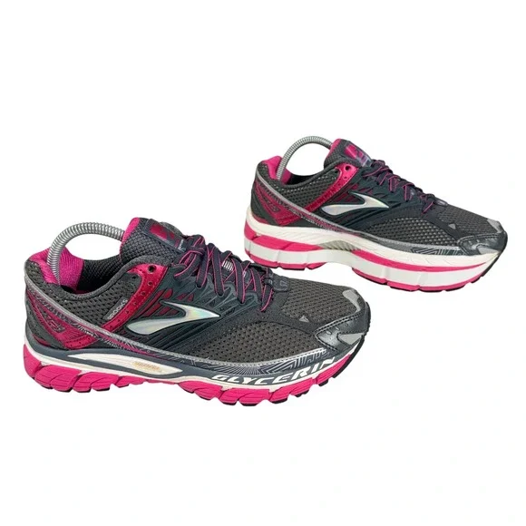 Brooks Glycerin 10 Womens 9.5 Running Sneakers Gray Pink Athletic Shoes - Picture 3 of 11